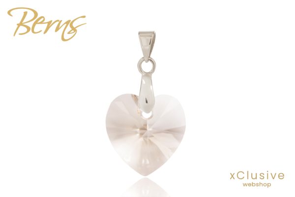 FROM LOVE szív alakú pezsgő osztrák kristály medál