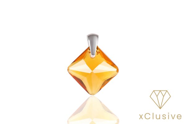 PRINCESS arany sárga osztrák kristály medál