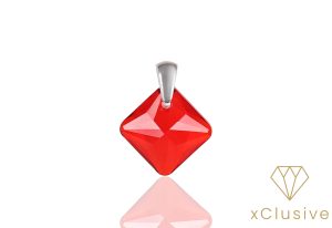 Princess Pipacs Piros Osztrák Kristály Medál