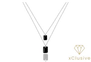 Loretta Éjfekete Osztrák Kristály Nyaklánc