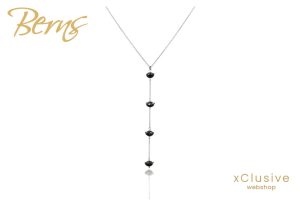 R13120 Kristaly Nyaklanc 2 Abigél Fekete Osztrák Kristály Nyaklánc