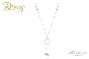 R13199 Gyongy Kristaly Nyaklanc 2 Melony Különleges Osztrák Kristály Gyöngy Nyaklánc