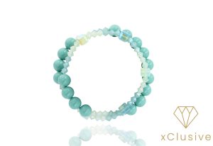 Perla Zöld Osztrák Kristály És Gyöngy Karkötő