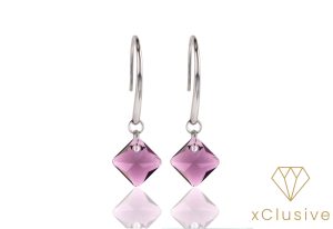Princess Rózsaszín Osztrák Kristály Fülbevaló