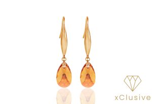 Pear Arany Színű Osztrák Kristály Fülbevaló