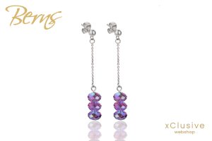 Babett Opál Lila Osztrák Kristály Fülbevaló