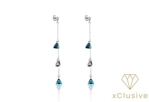 R32234 Kristaly Fulbevalo 1 Belinda Kék Osztrák Kristály Fülbevaló