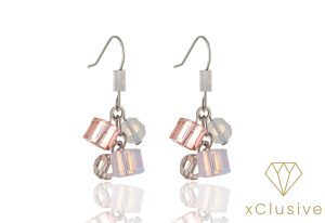 Rimini Rózsaszín Osztrák Kristály Fülbevaló