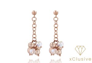 Sienna Arany Színű Osztrák Kristály Gyöngy Fülbevaló