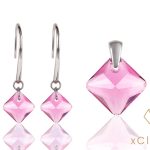 Princess 2-es rózsaszín kristály ékszer szett