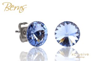 R31049 Antiallergen Kristaly Fulbevalo Galaxy Kék Kristály Antiallergén Pont Fülbevaló